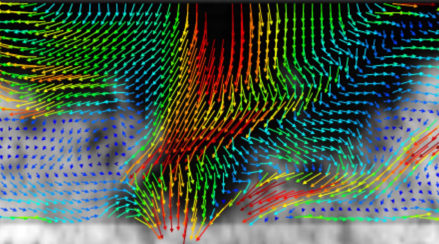 Izračun hitrostnih polj z uporabo advekcijsko-difuzijske enačbe